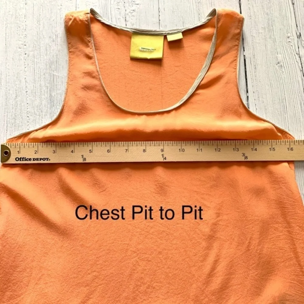 Anthropologie Maeve Hi-Low Silk Peach & Tank Tank